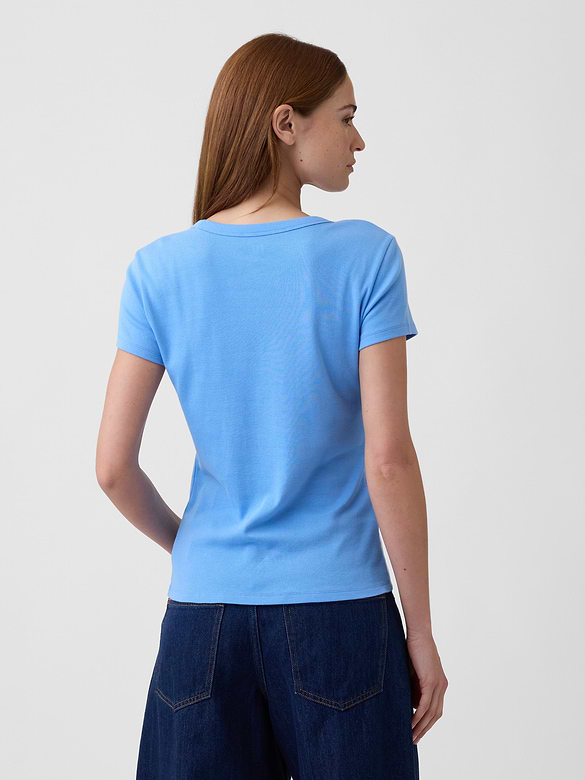 Modern Ribbed Crewneck T-Shirt