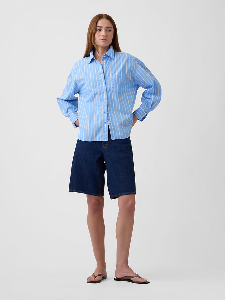 Image number 3 showing, Oversized Shirt in Poplin