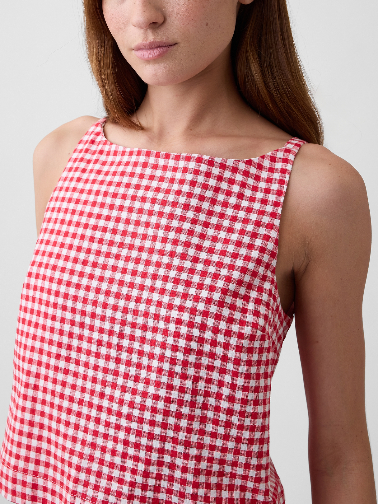 Linen-Blend Apron Top | Gap Factory