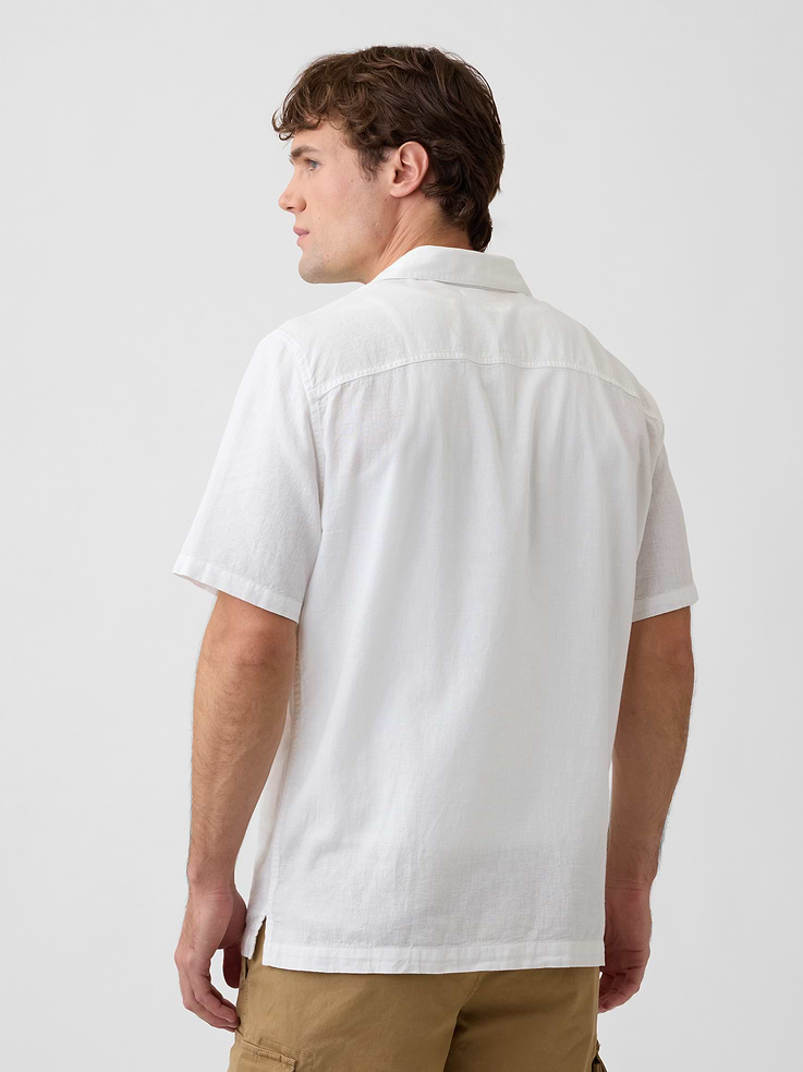 Image 2 of 5, Linen-Blend Vacay Shirt in Standard Fit