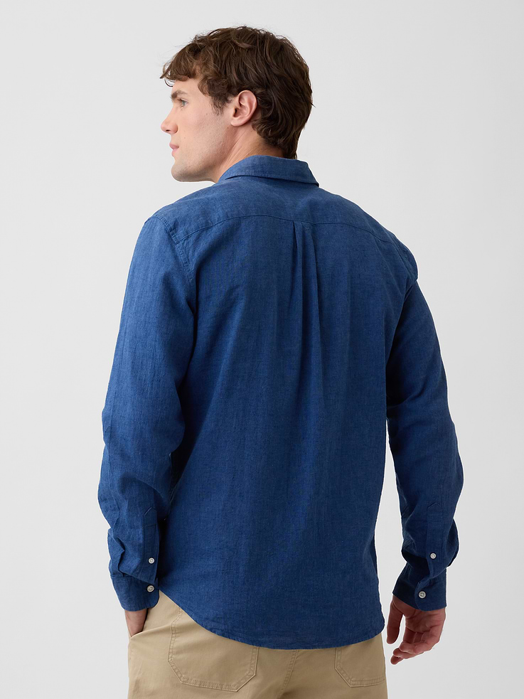 Image number 2 showing, Linen-Blend Shirt in Standard Fit