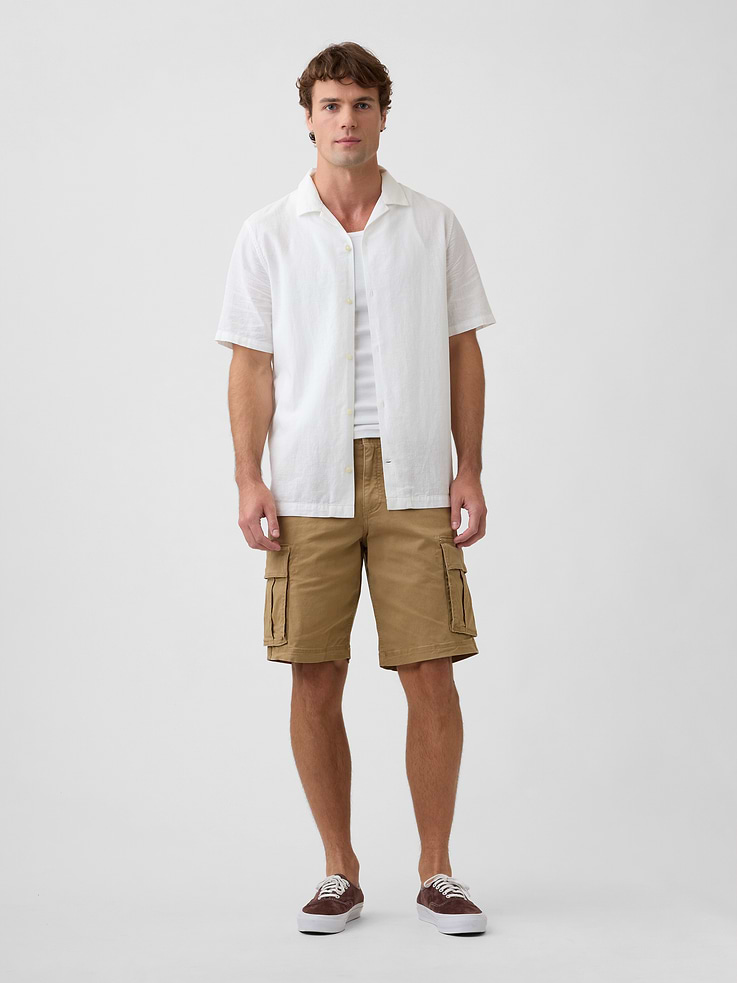 Image 3 of 5, Linen-Blend Vacay Shirt in Standard Fit