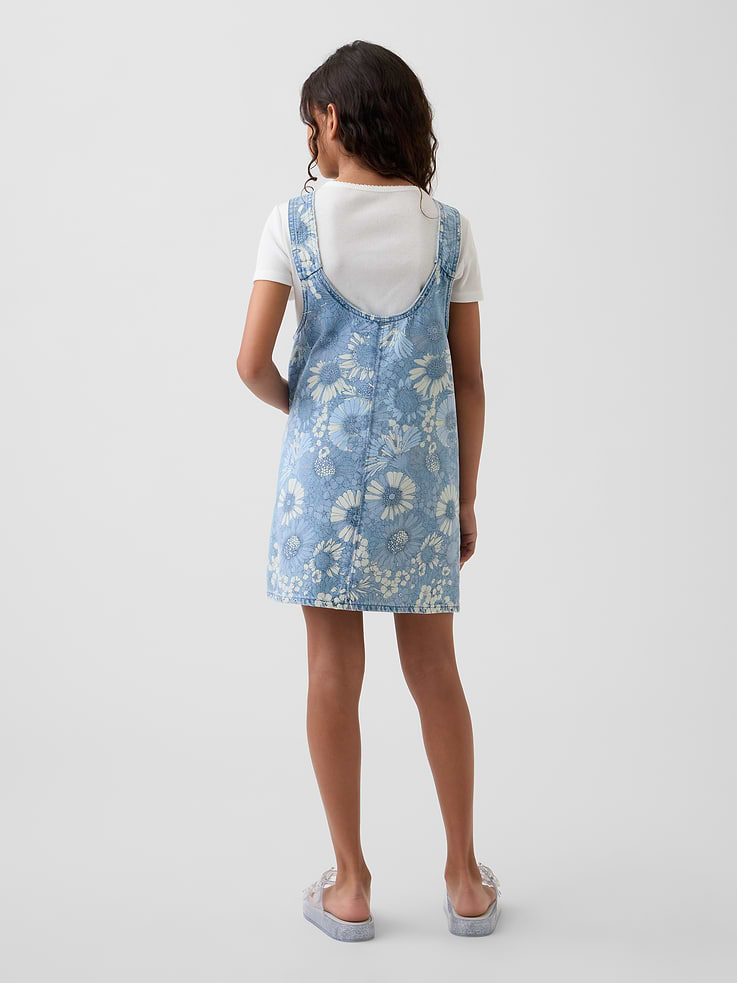 Image number 3 showing, Kids Floral Denim Skirtall