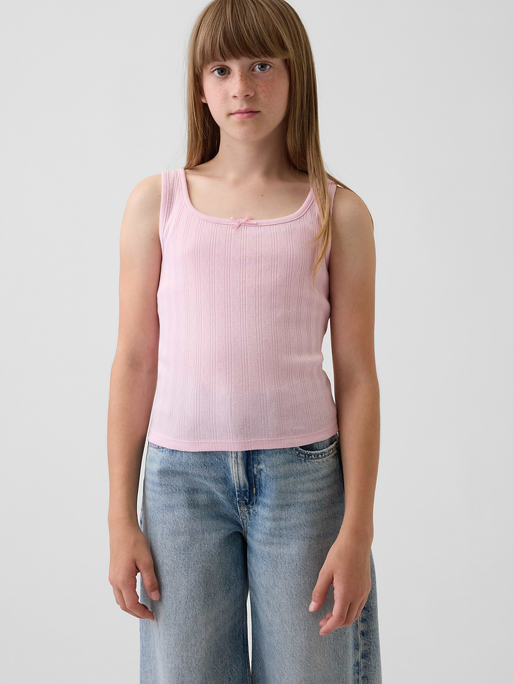 Image number 1 showing, Kids Pointelle Tank Top