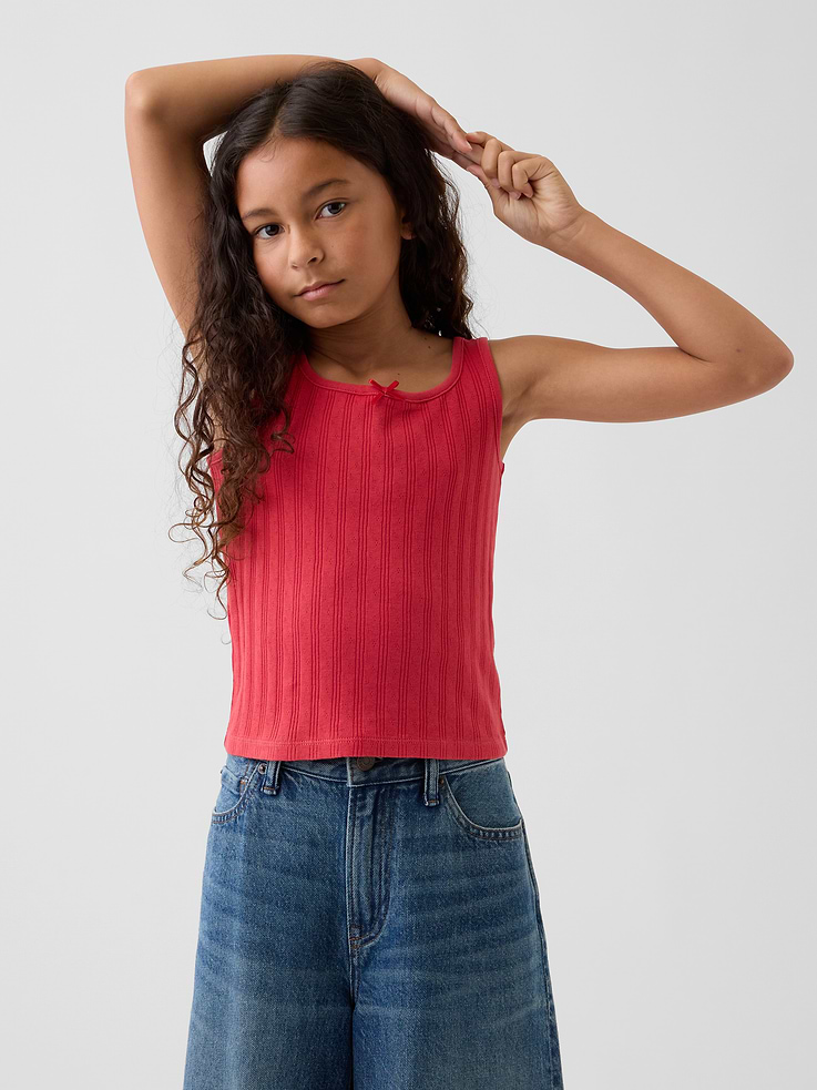 Image number 1 showing, Kids Pointelle Tank Top