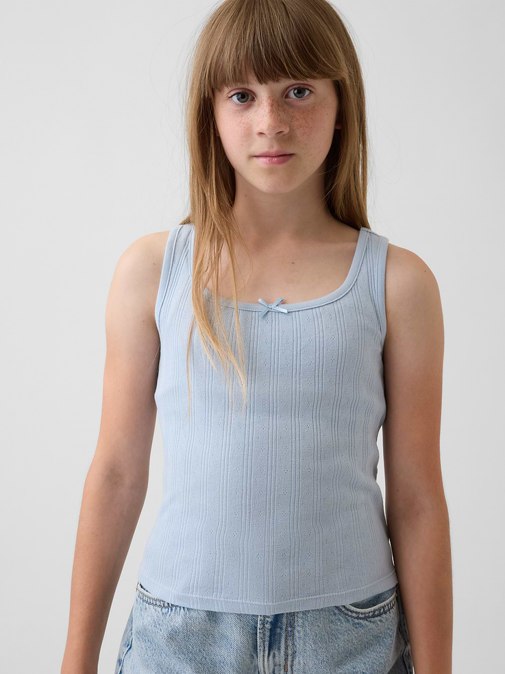 Image number 1 showing, Kids Pointelle Tank Top
