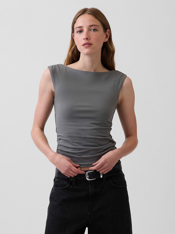 CloseKnit Jersey Ruched Crop Top