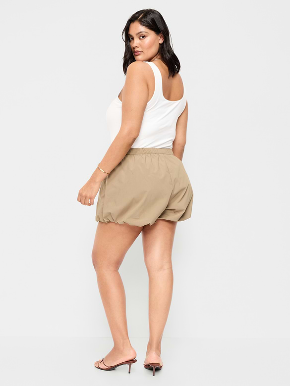 Short à ourlet bouffant en popeline