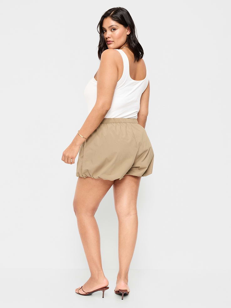 Image number 9 showing, Poplin Bubble Hem Shorts