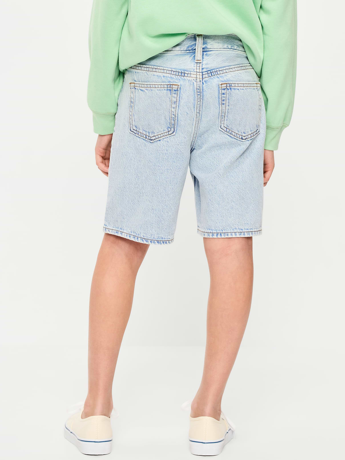 Image number 2 showing, Knee Length Baggy Jean Shorts for Boys