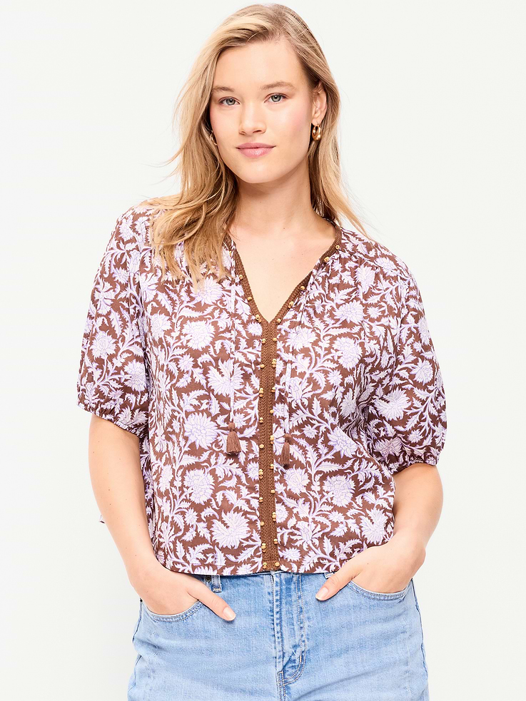 Image number 5 showing, Short-Sleeve Beaded Top
