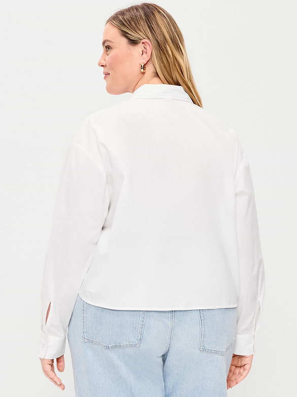 Chemisier court à broderie anglaise