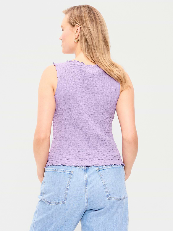 Sleeveless Smocked Tank Top