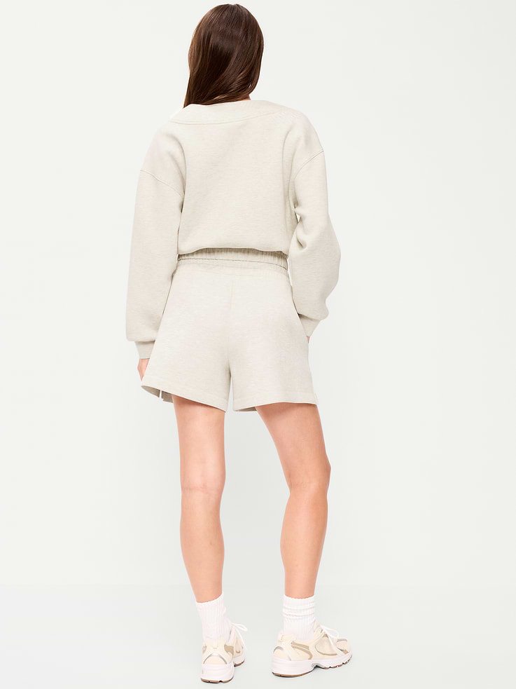 Image number 2 showing, High-Waisted Bounce Fleece Shorts -- 5-inch inseam
