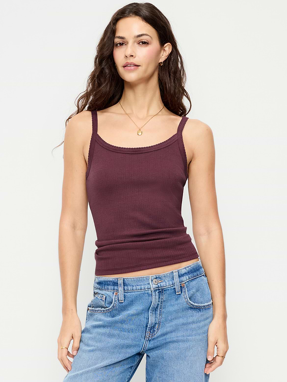 Pointelle Cami Tank Top