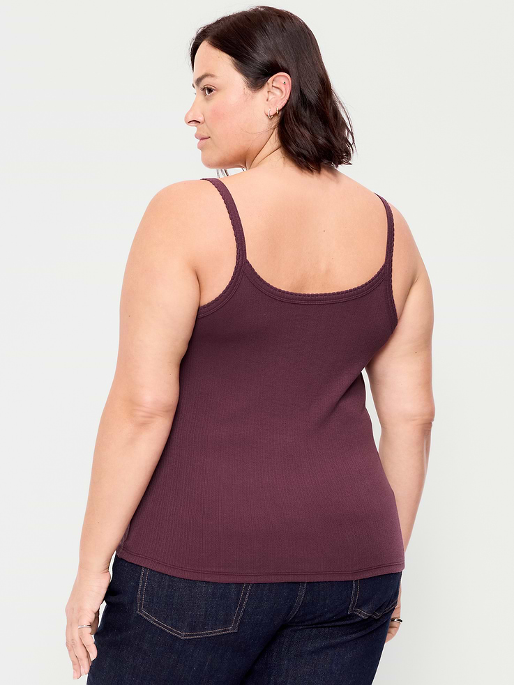 L'image numéro 9 présente Camisole en tricot pointelle