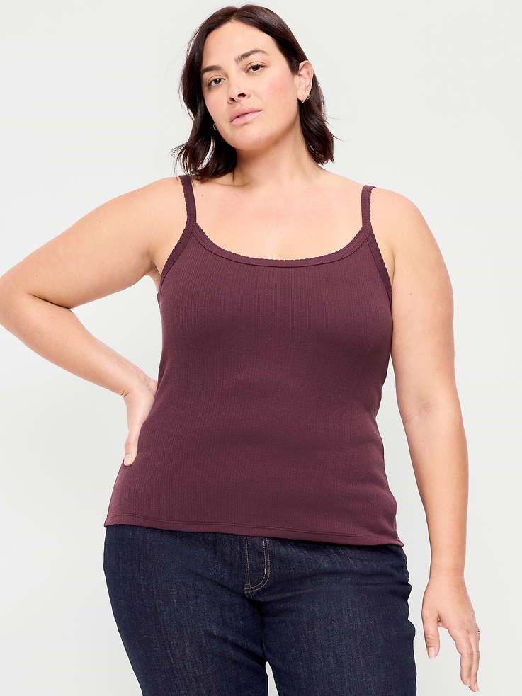L'image numéro 8 présente Camisole en tricot pointelle