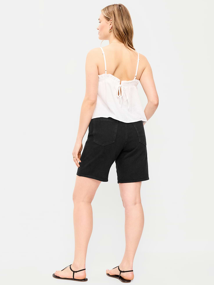 Image number 6 showing, High-Waisted Wow Jean Shorts -- 9-inch inseam