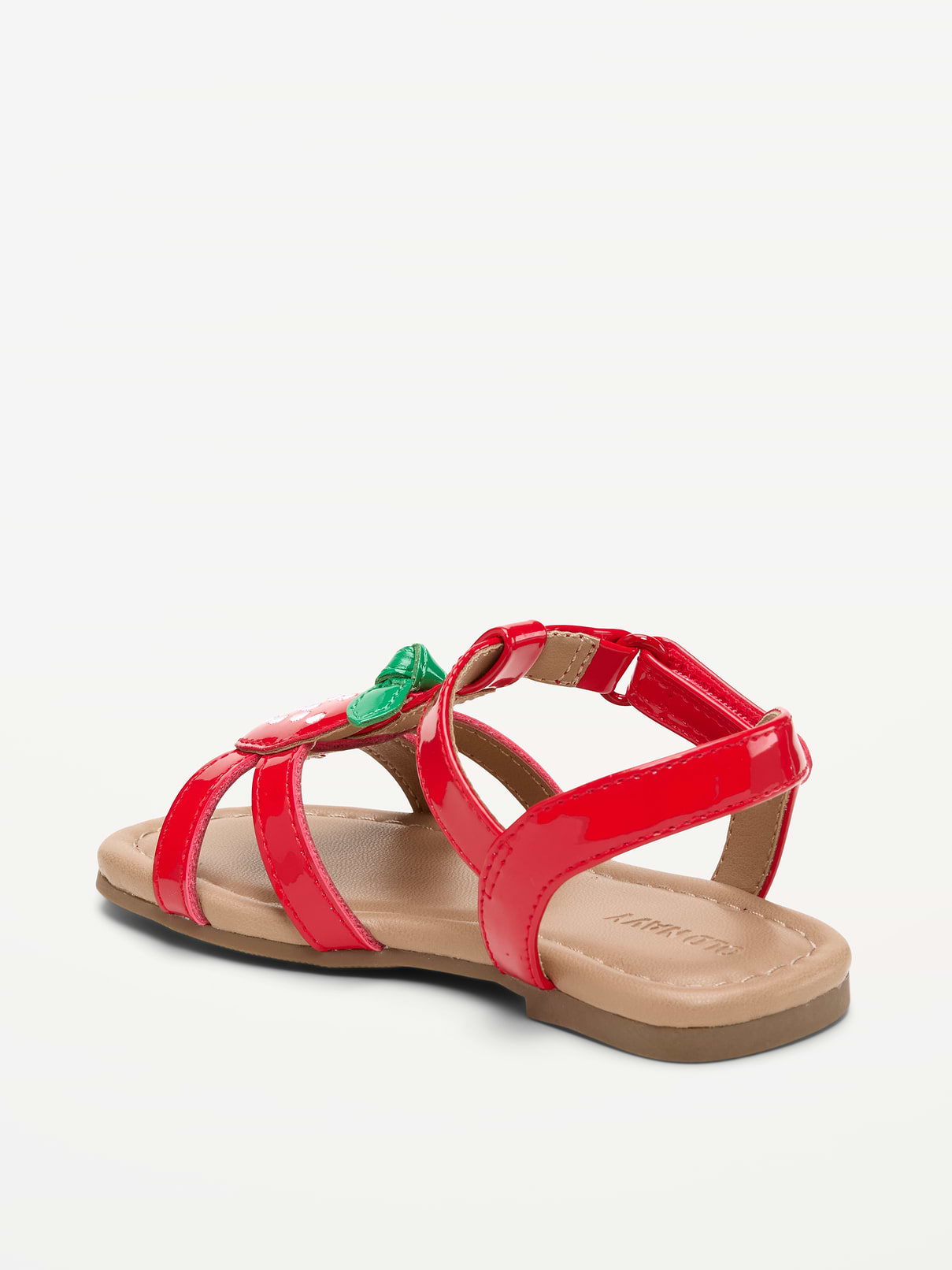 Image number 3 showing, Strawberry Patent Sandals for Toddler Girls