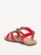 Image number 3 showing, Strawberry Patent Sandals for Toddler Girls