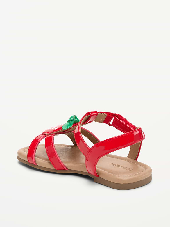 Strawberry Patent Sandals for Toddler Girls