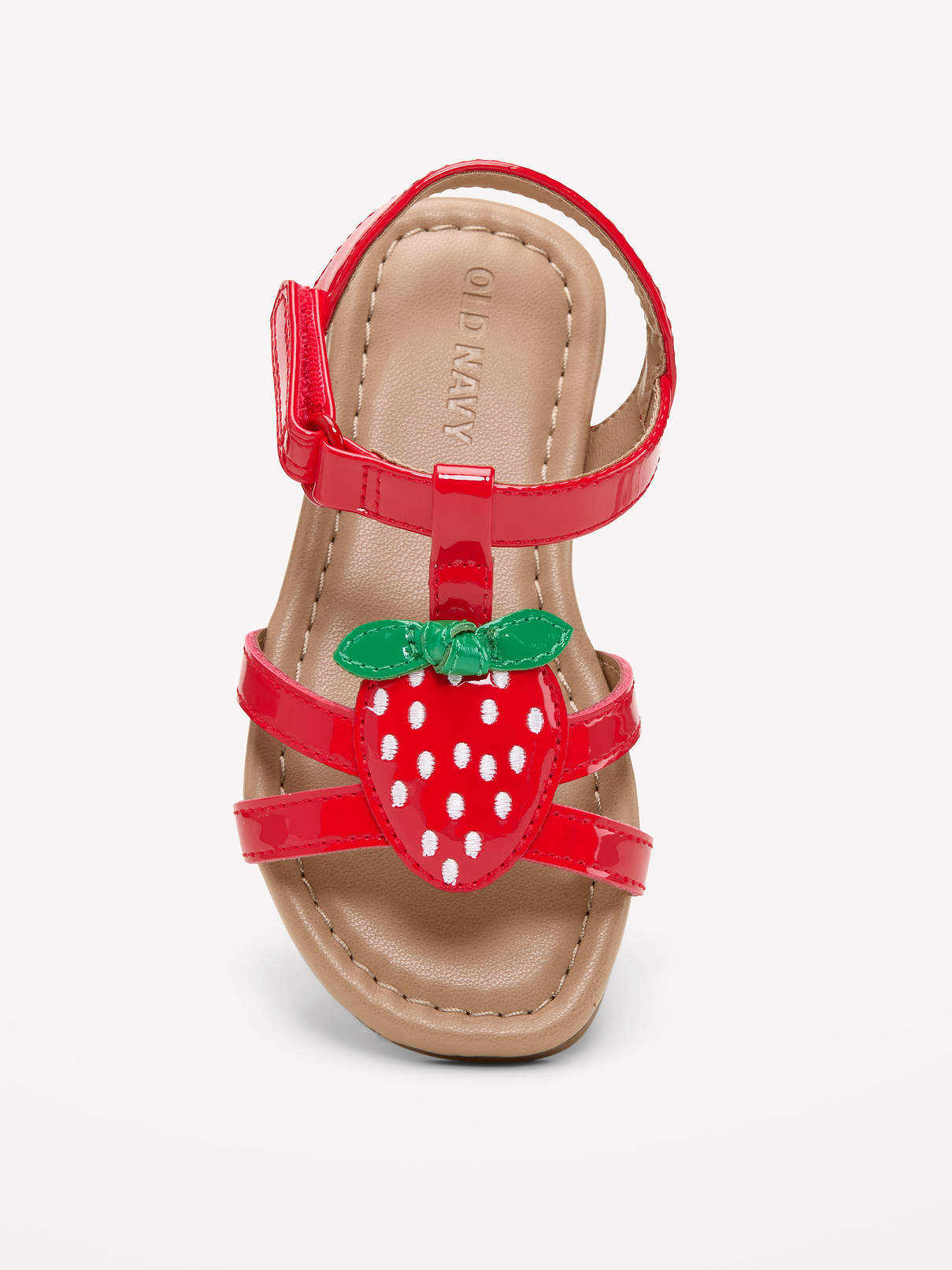 Image number 2 showing, Strawberry Patent Sandals for Toddler Girls