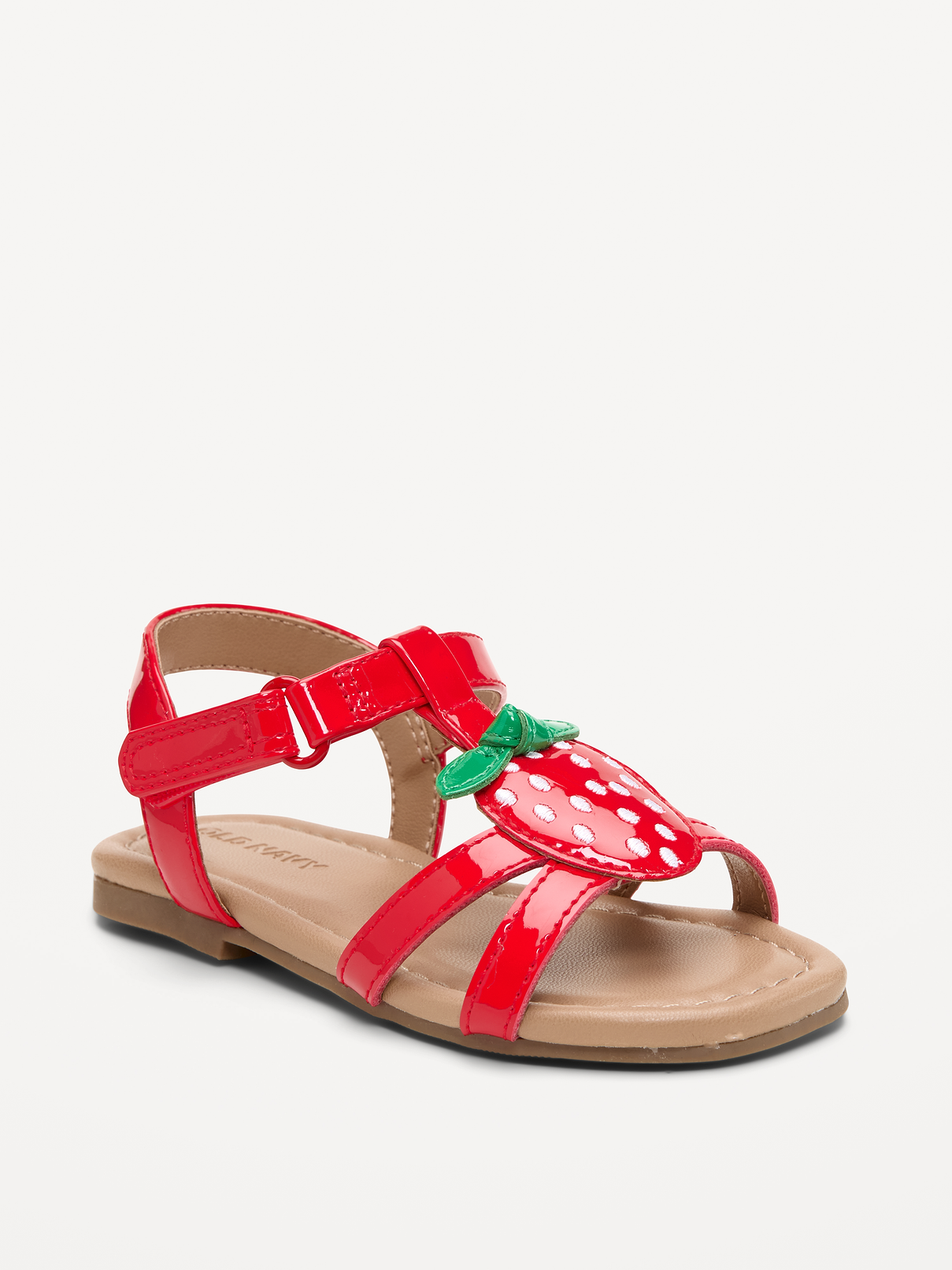 Image number 1 showing, Strawberry Patent Sandals for Toddler Girls