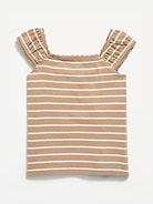 Image number 1 showing, Short-Sleeve Ribbed Top for Girls