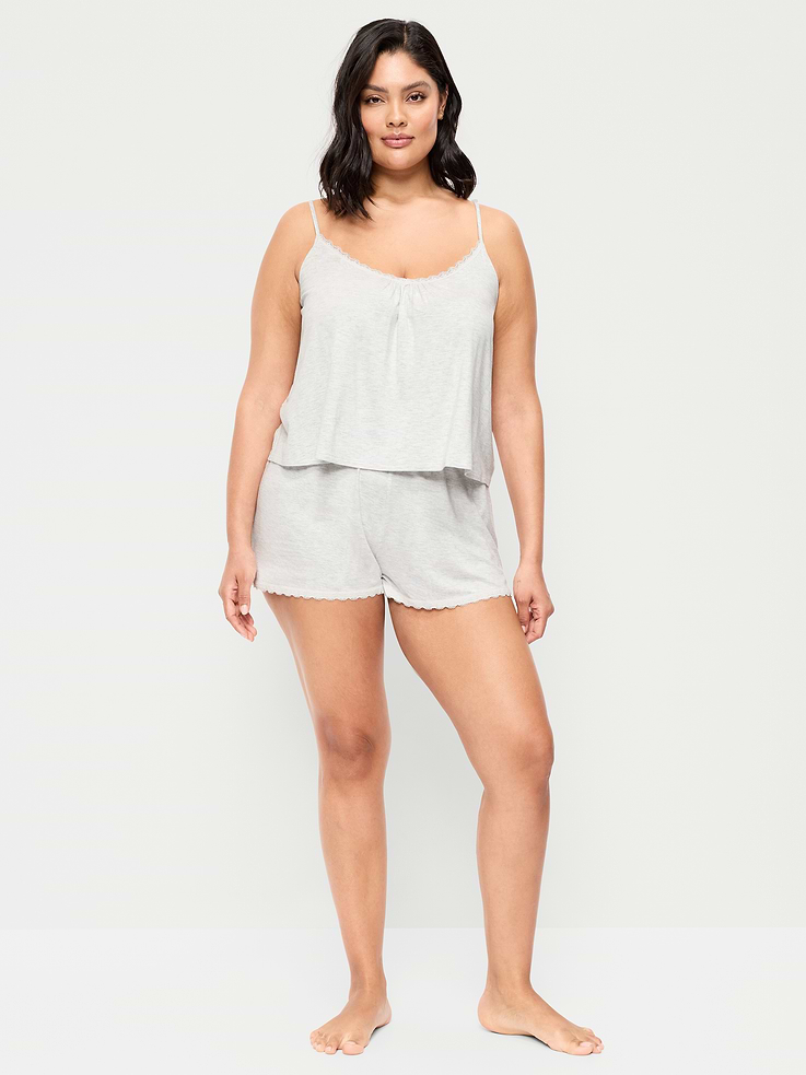 Image number 6 showing, Sunday Sleep Lace-Trim Pajama Tank and Shorts Set