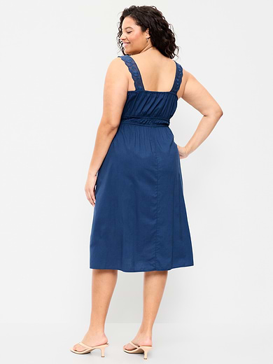 Image number 9 showing, Fit & Flare Smocked-Waist Midi Dress