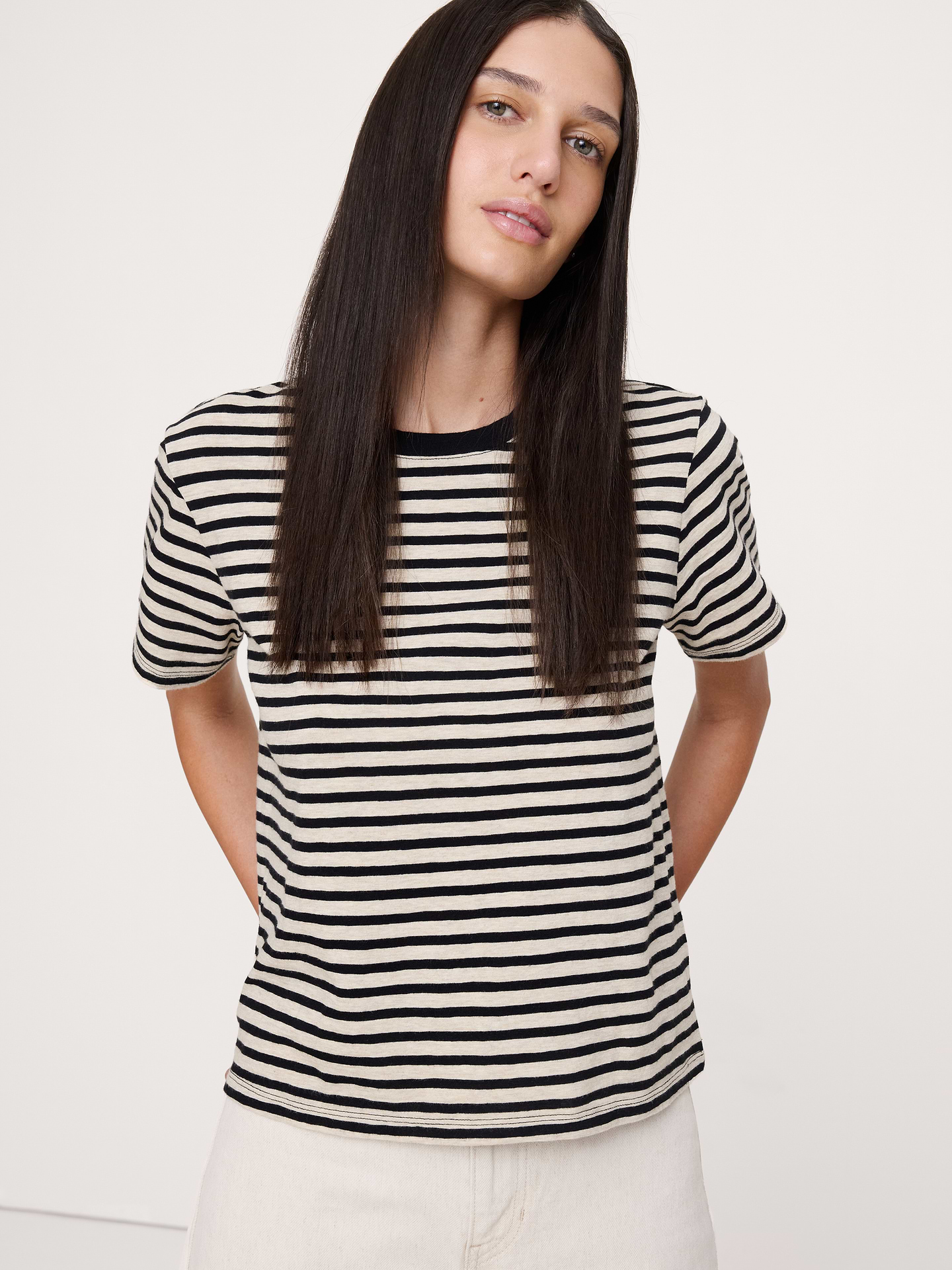 Image number 8 showing, Cotton Slub Crew-Neck T-Shirt