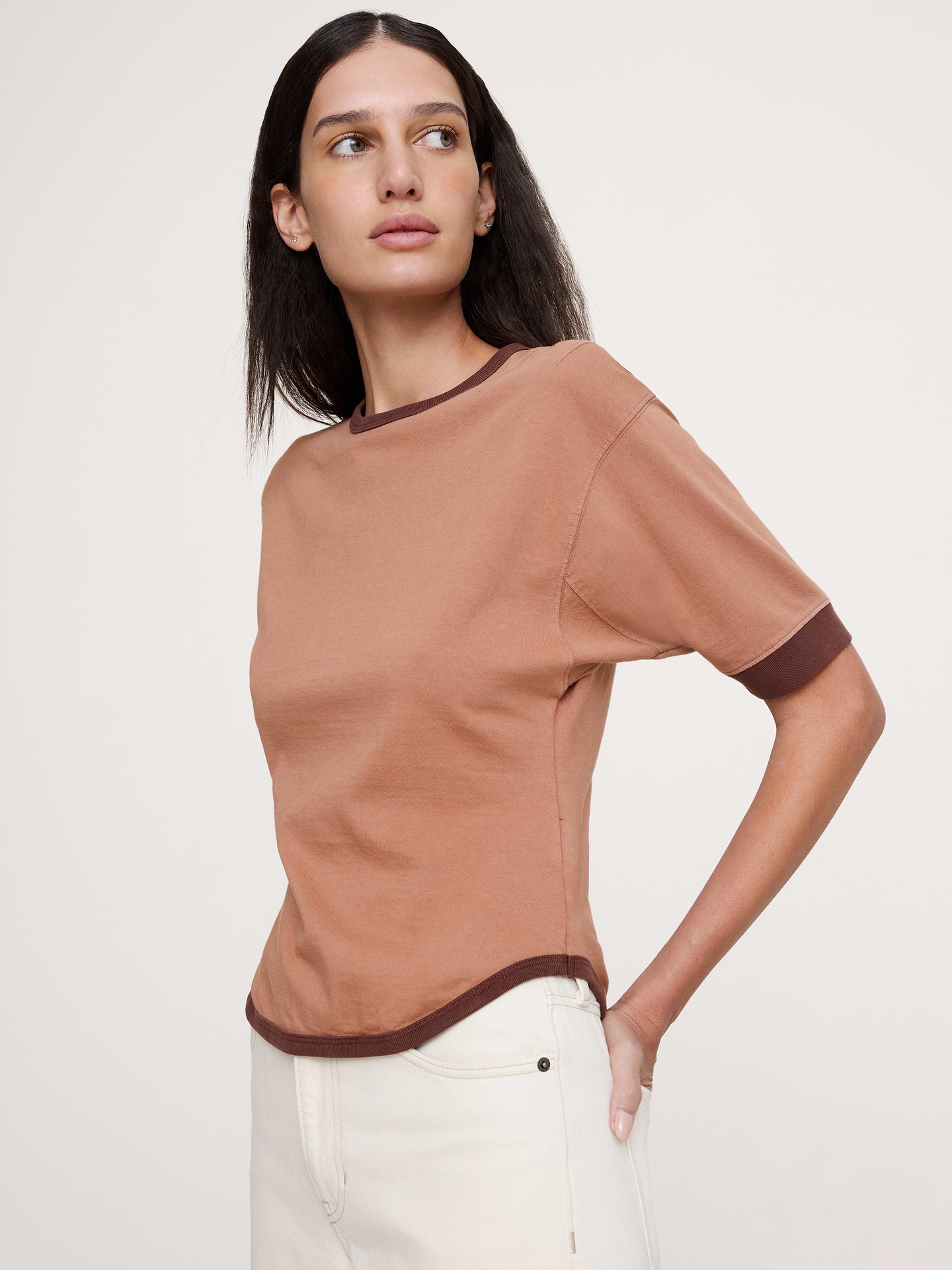 Image number 1 showing, Vintage Cotton Dolman T-Shirt