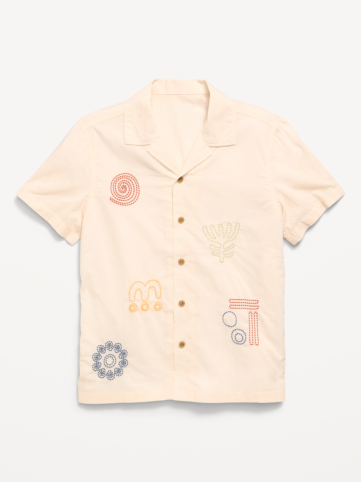 Image number 1 showing, Short-Sleeve Embroidered Shirt for Boys