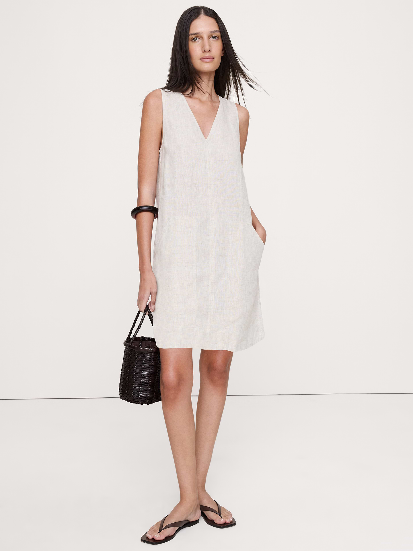 Image number 1 showing, Linen Shift Dress