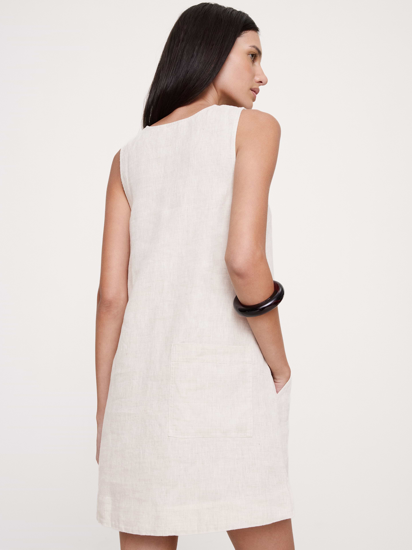 Image number 3 showing, Linen Shift Dress