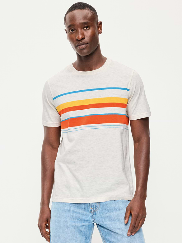 T-shirt ras du cou à rayures