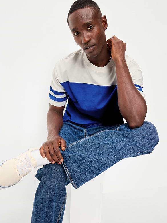 Heavyweight Short-Sleeve Football-Style T-Shirt