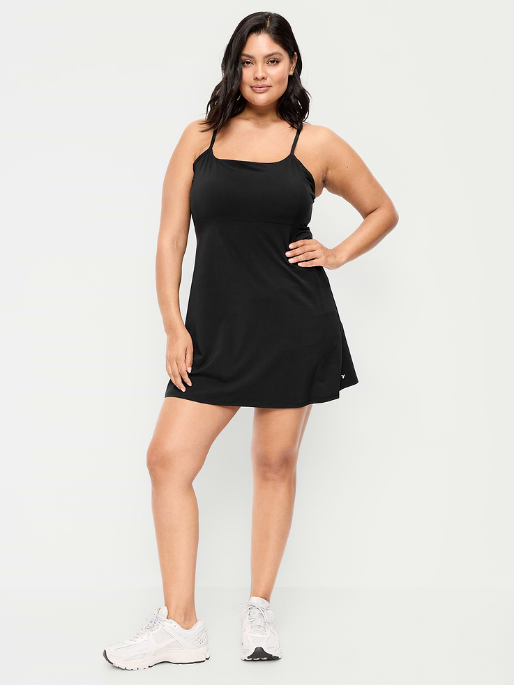 L'image numéro 8 présente Robe de tennis tissée extensible à dos nageur
