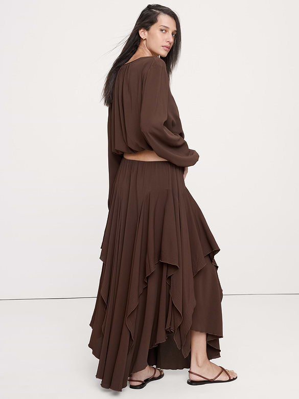 Georgette Tie-Neck Blouse