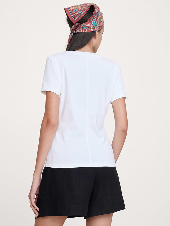 Minimalist Cotton Scoop-Neck T-Shirt