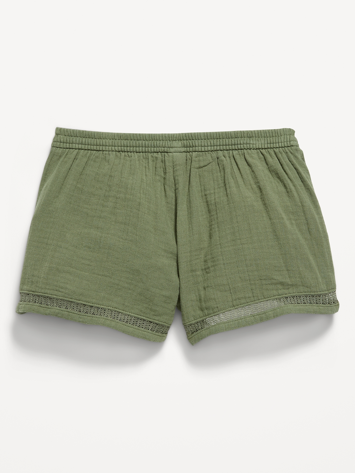 Double-Weave Crochet-Trim Shorts for Girls | Old Navy