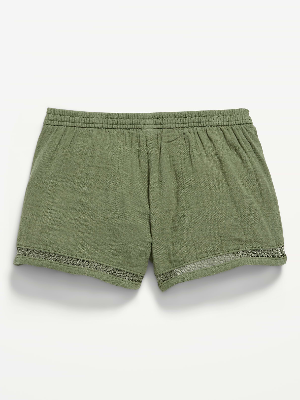 Image number 2 showing, Double-Weave Crochet-Trim Shorts for Girls