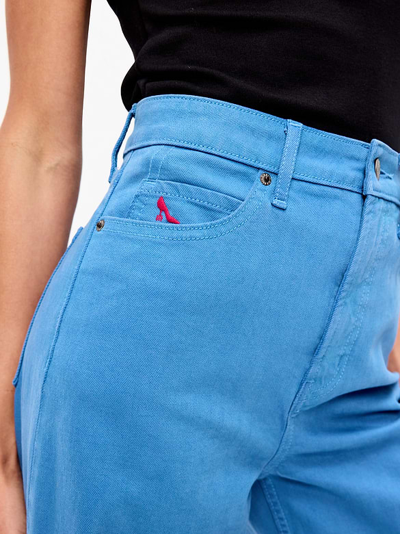 Old Navy x The Devil Wears Prada Extra High-Waisted Cerulean Wide-Leg Jeans