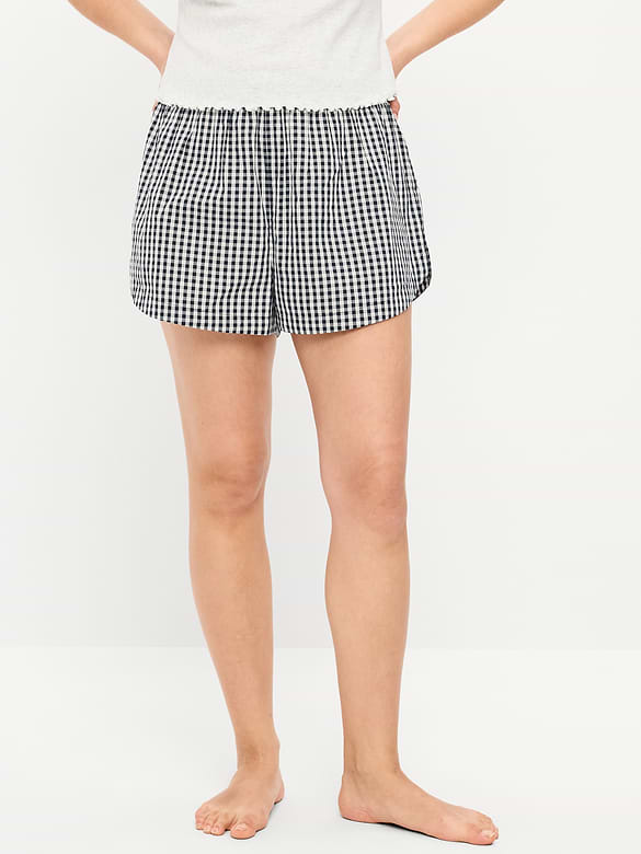 Classic Poplin Boxer Pajama Shorts