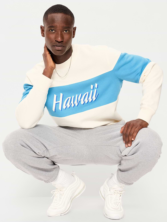 Loose Color-Block Crew-Neck Sweatshirt