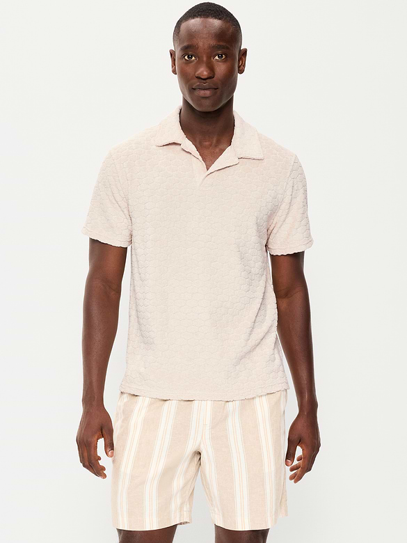 Textured Terry Polo