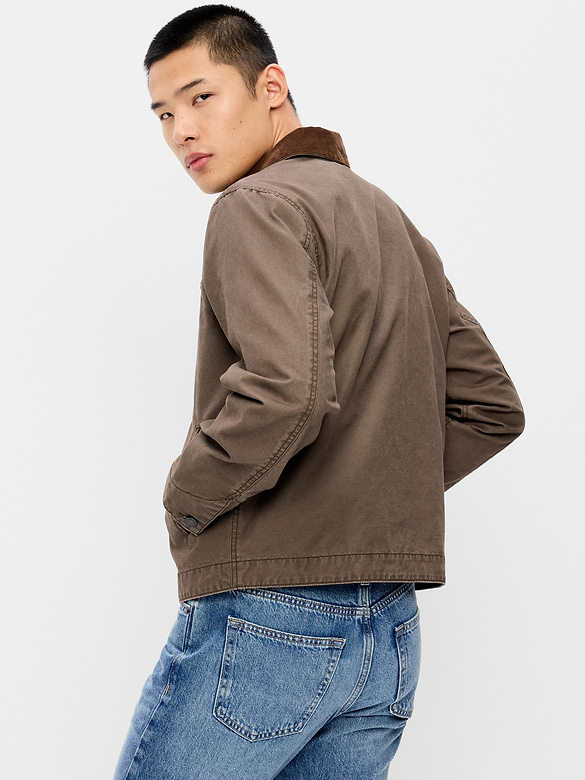 Cropped Canvas Barn Jacket