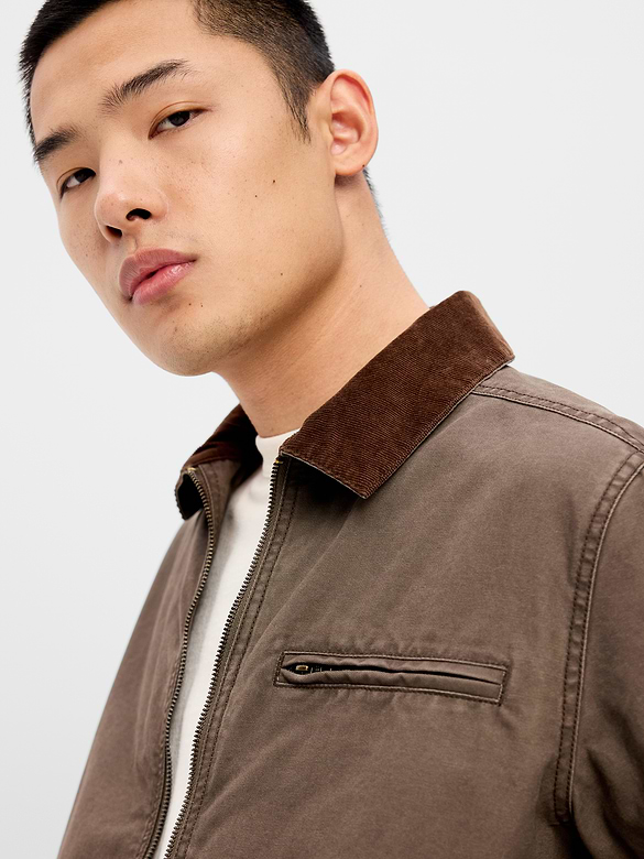 Cropped Canvas Barn Jacket