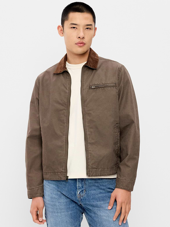 Cropped Canvas Barn Jacket