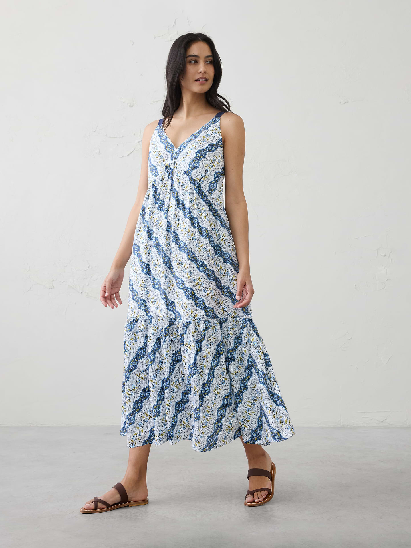 Image number 1 showing, Empire-Tiered Midi Dress